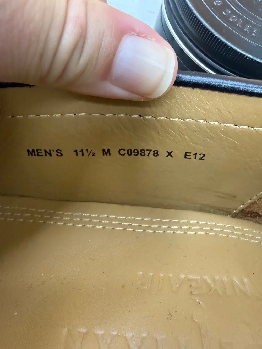 Cole Haan Black Leather Loafer with Fringe and Buckle Men's 11.5D
